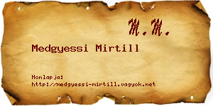 Medgyessi Mirtill névjegykártya